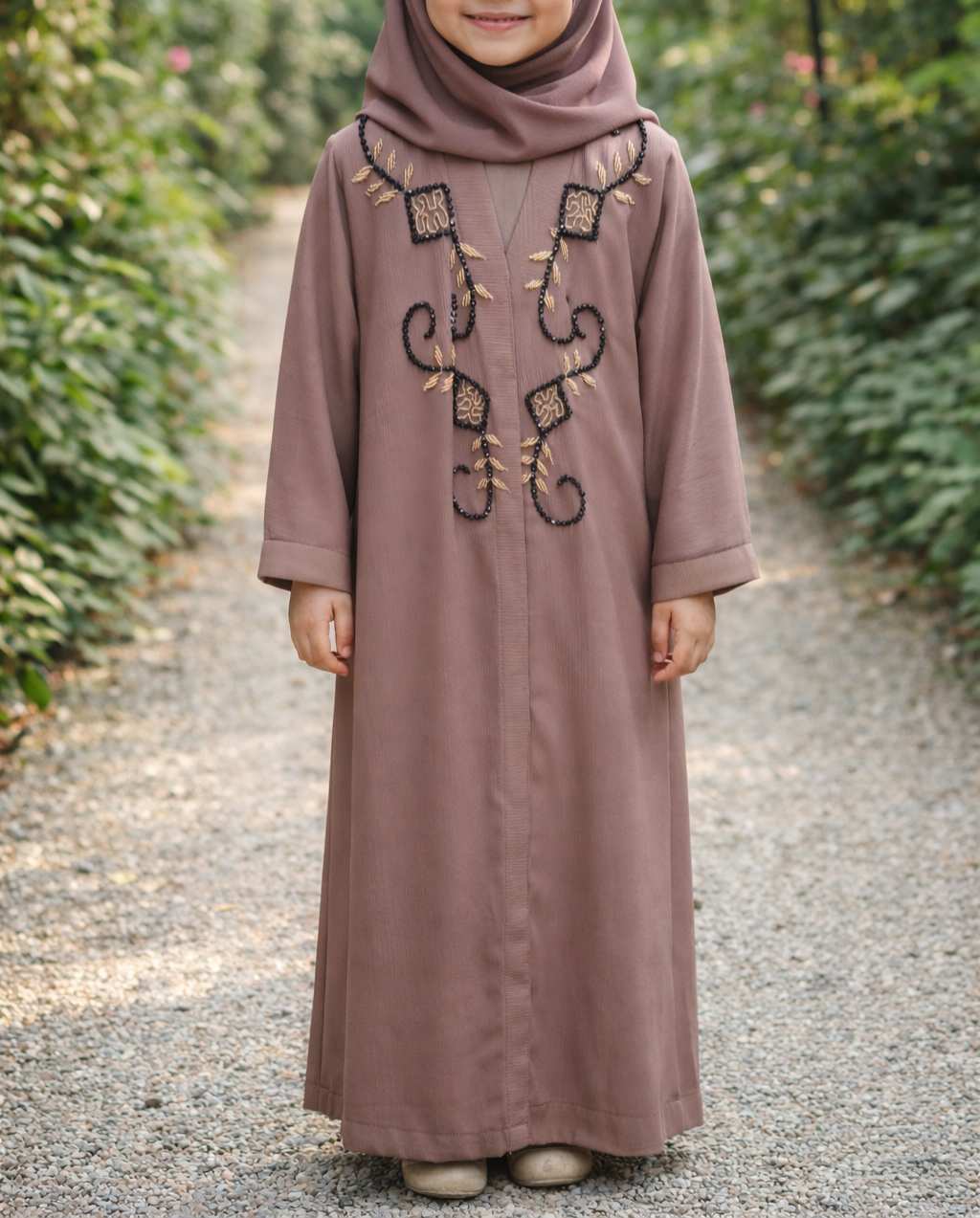 Abaya Fillette "Perles d'Orient" – Élégance & Tradition – Image 4