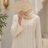 Robe de Fête Éléganza – Broderies Strass Argentés – Image 2