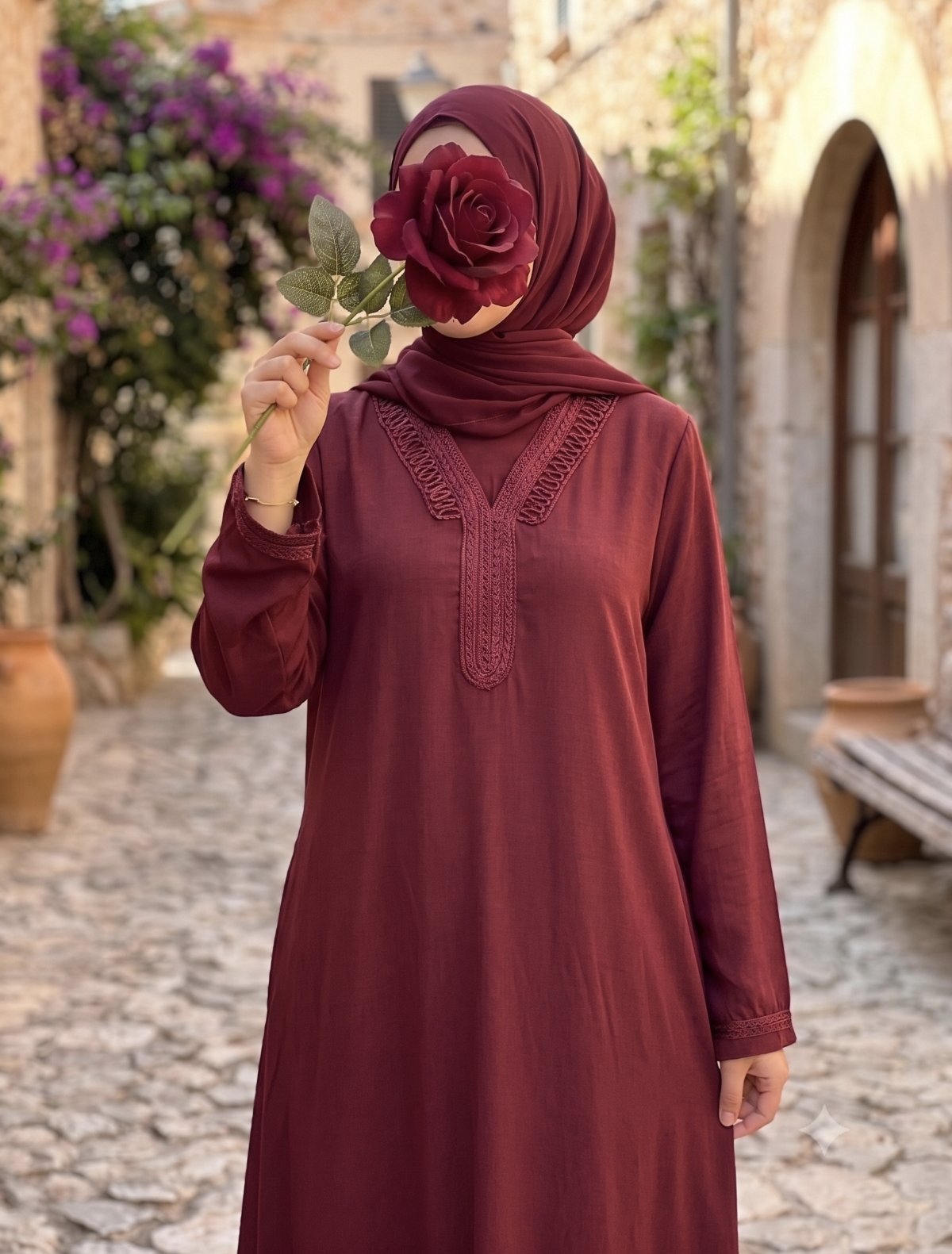 Robe Longue Amalya – Élégance & Broderies – Image 2