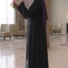 Robe de Fête Éléganza – Broderies Strass Argentés – Image 6