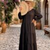 La Robe Longue Dalia – Esprit Bohème en Soie de Médine – Image 4