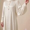 Robe Longue Fluide LIANA – Tissu Soie de Médine Texturé – Image 3