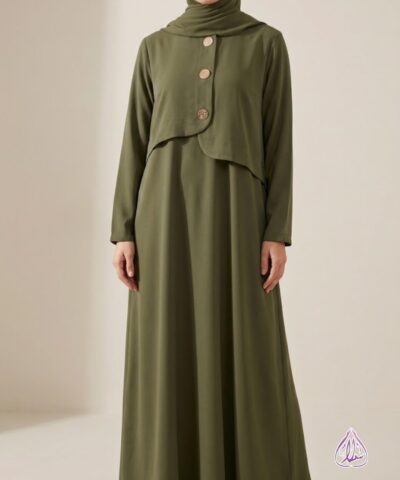 Robe Effet Faux Gilet Asymétrique
