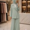 Ensemble Tailleur 2 Pièces – Veste Cache-Cœur & Pantalon – Image 4