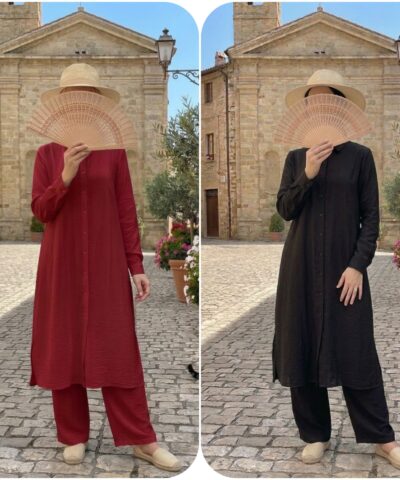 Alternative view of Tunique-Chemise Longue Roma — Tissu Texturé
