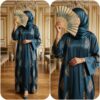 Kimono Sultana — Soie Fluide & Arabesques Beige Clair