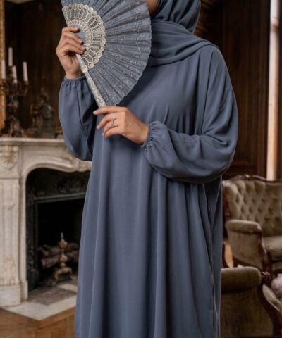 Alternative view of Abaya Illusion – L'ensemble 2-en-1 en Soie de Médine