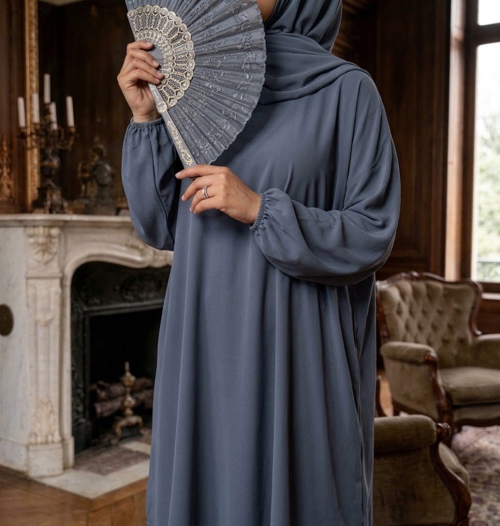 Abaya Illusion – L'ensemble 2-en-1 en Soie de Médine – Image 2