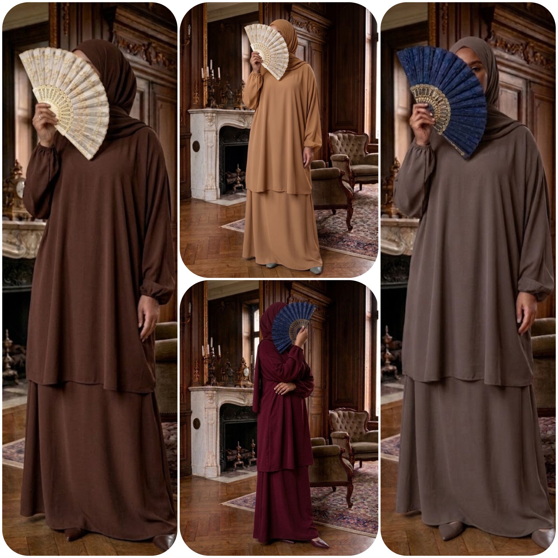 Abaya Illusion – L'ensemble 2-en-1 en Soie de Médine – Image 3