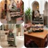 Grand Sac Artisanal marocain imprimés Berbères – Tissage Traditionnel Vert Émeraude, Écru – Image 2