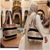 Sac Artisanal Marocain imprimés Berbères Petit Format – Tissage Traditionnel Noir, Écru – Image 2