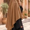 Khimar Côtelé avec Bonnet Intégré à Nouer